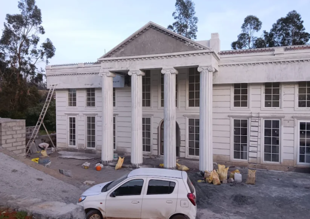 MCB Brothers neoclassical villa under construction in the Nilgiris